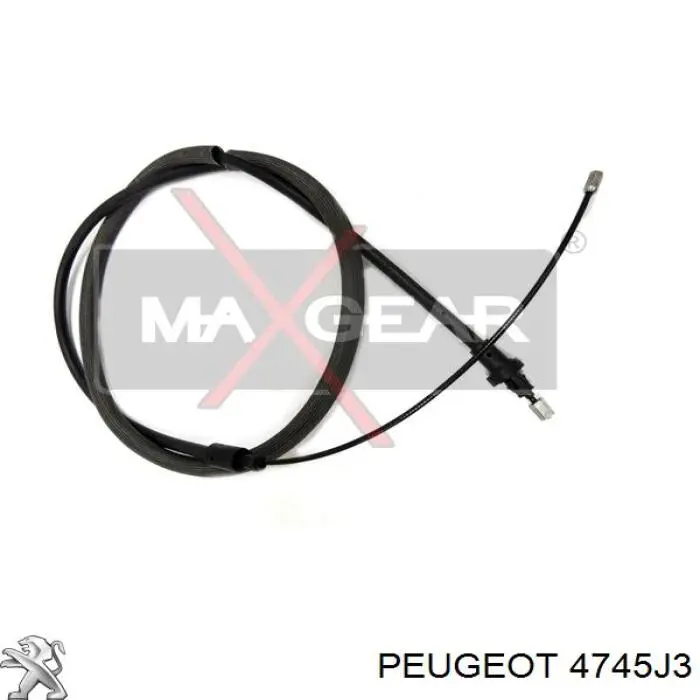 Купити 4745J3 Peugeot/Citroen Трос ручного гальма задній, правий