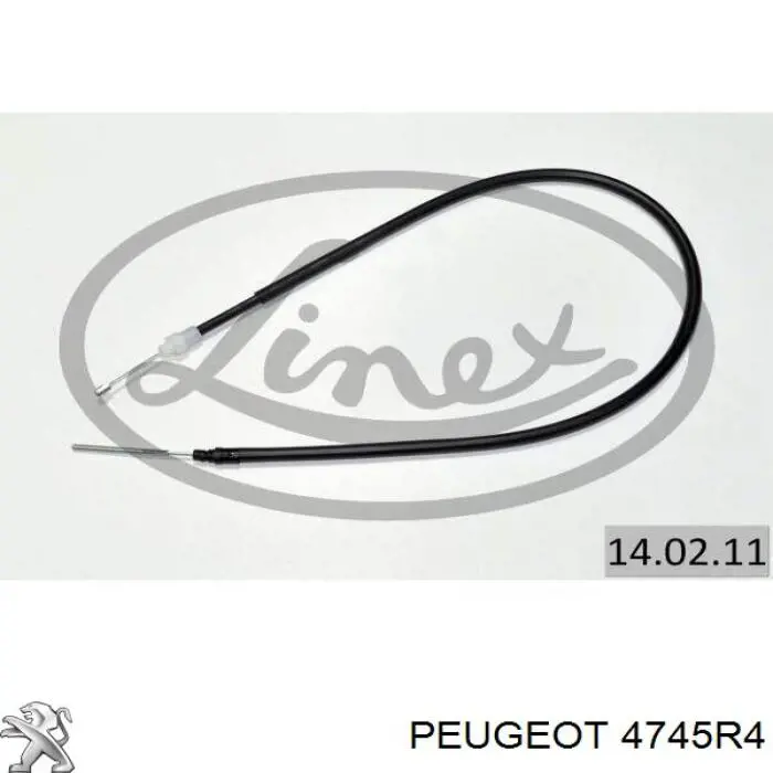 4745R4 Peugeot/Citroen трос ручного гальма задній, правий