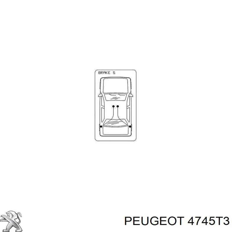 Купити 4745T3 Peugeot/Citroen Трос ручного гальма задній, правий/лівий