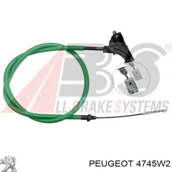 Трос стоянкового гальма передній Peugeot/Citroen 4745W2 ціна, від 14.52 USD