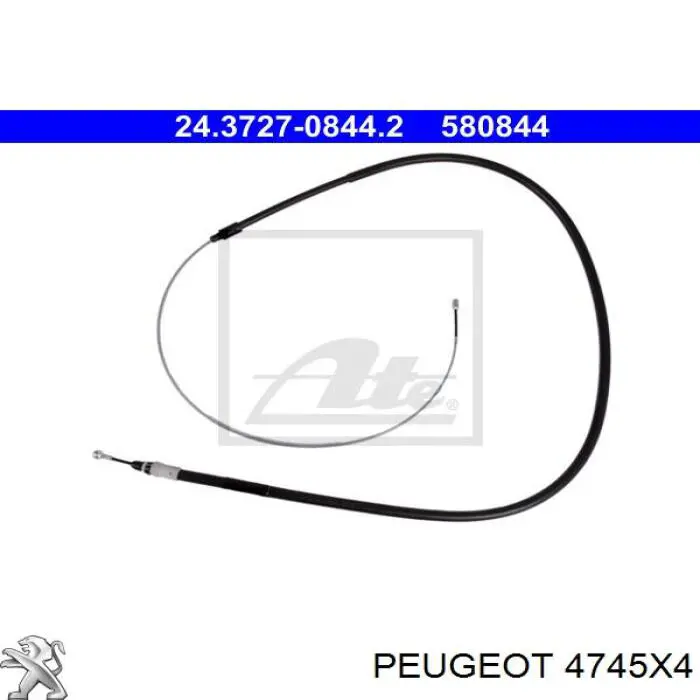 Трос ручного гальма задній, правий/лівий 4745X4 Peugeot/Citroen