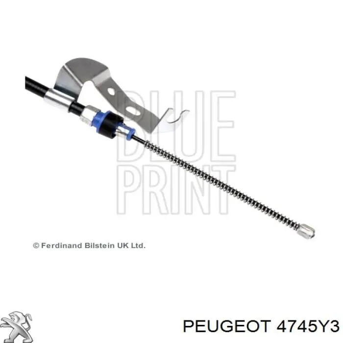Купити 4745Y3 Peugeot/Citroen Трос ручного гальма задній, лівий