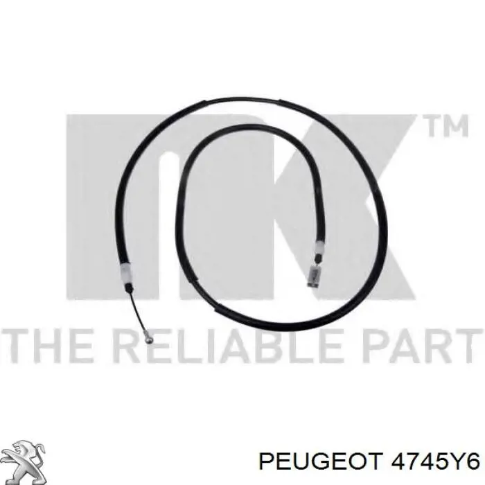 Купити 4745Y6 Peugeot/Citroen Трос ручного гальма задній, правий