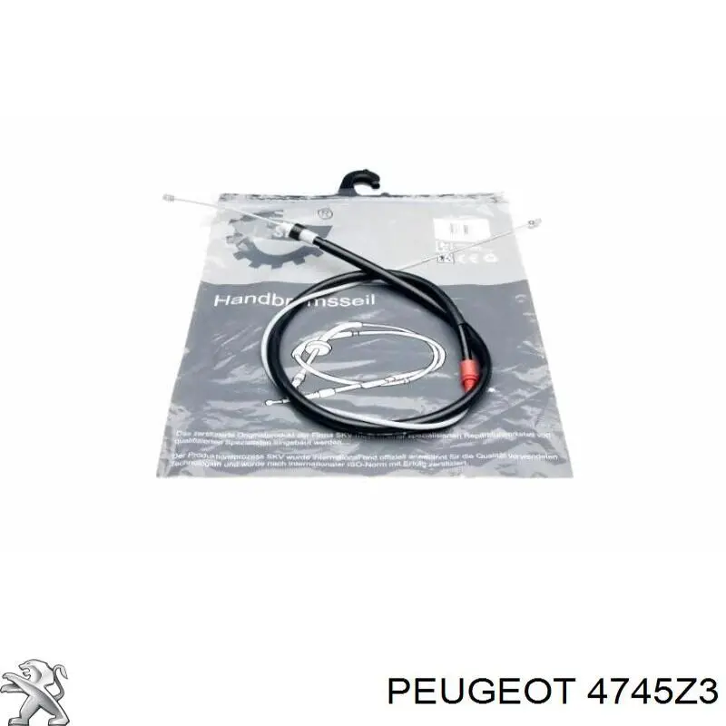 Трос ручного гальма задній, правий/лівий Peugeot/Citroen 4745Z3 ціна, від 9.35 USD