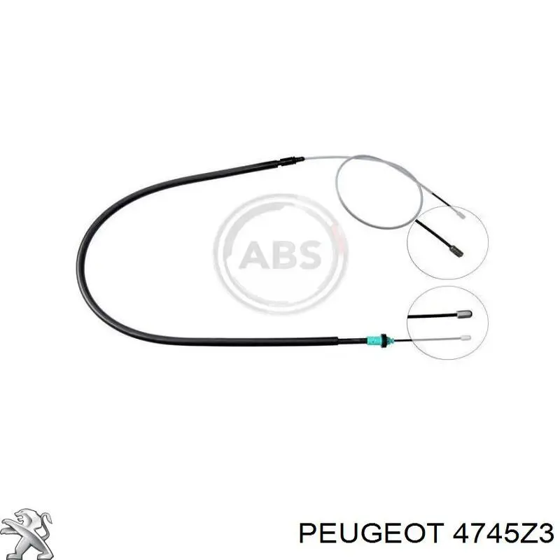 Купити 4745Z3 Peugeot/Citroen Трос ручного гальма задній, правий/лівий
