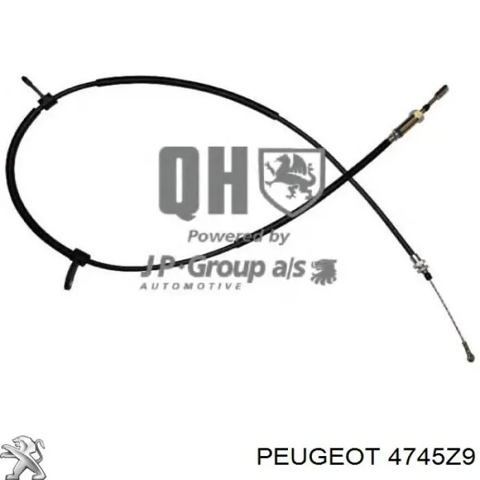 Трос стоянкового гальма передній Peugeot/Citroen 4745Z9 ціна, від 14.11 USD