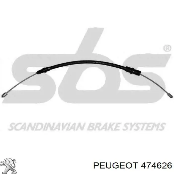 Купити 474626 Peugeot/Citroen Трос ручного гальма передній
