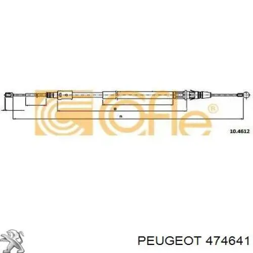474641 Peugeot/Citroen Трос ручного гальма задній, правий/лівий