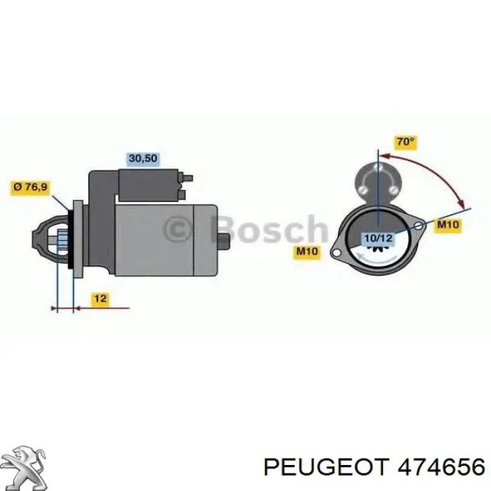 Трос ручного гальма задній, правий/лівий Peugeot/Citroen 474656 ціна, від 13.07 USD