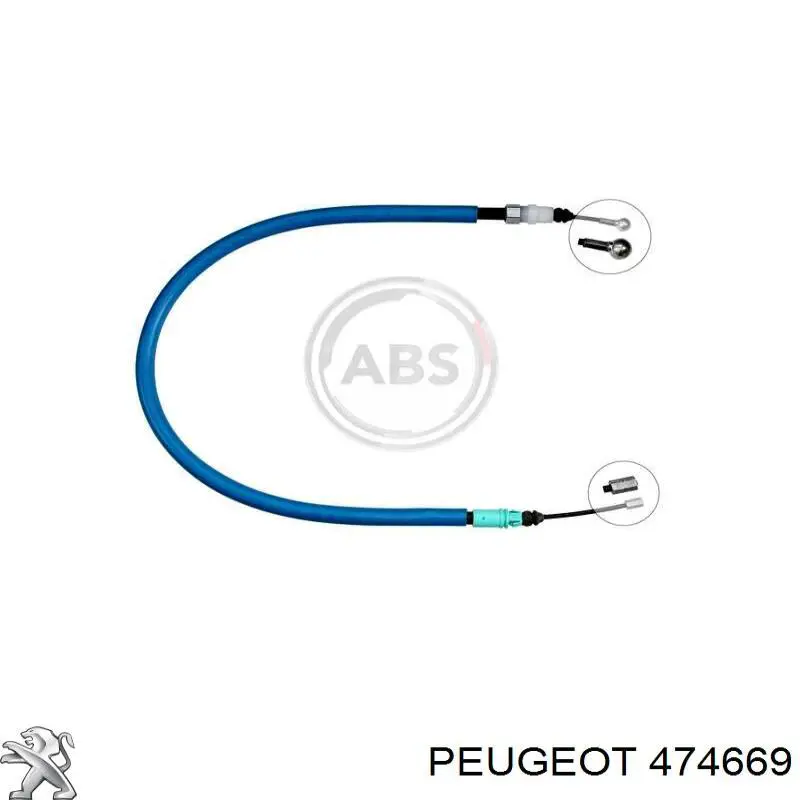 Купити 474669 Peugeot/Citroen Трос ручного гальма передній