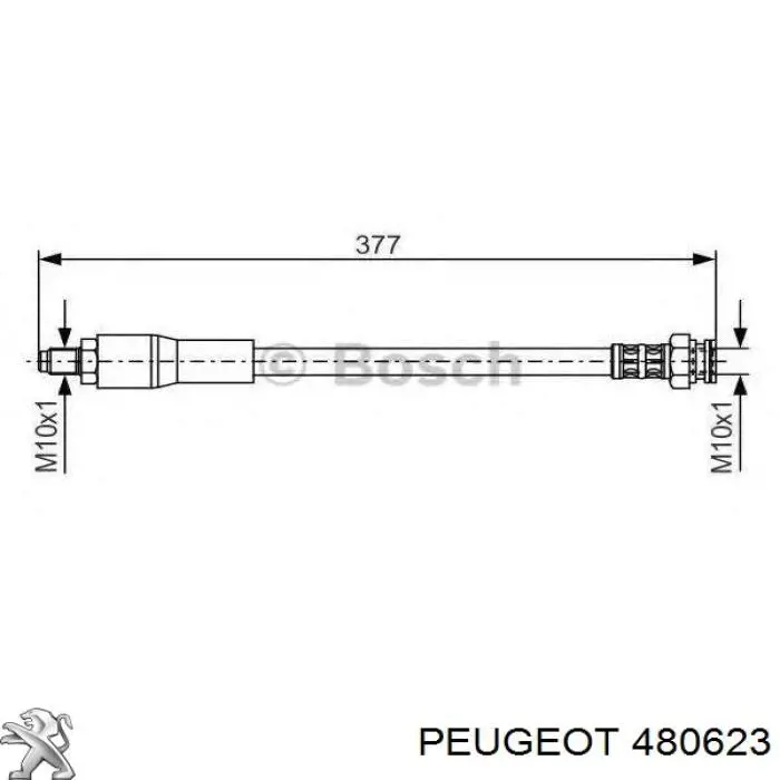 Купити 480623 Peugeot/Citroen Гальмівні шланги передні