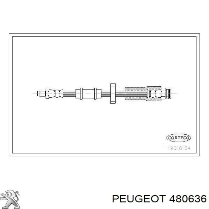 480636 Peugeot/Citroen Гнучка гальмівна трубка передня