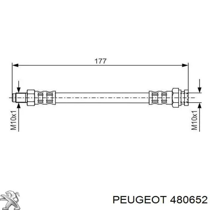 480652 Peugeot/Citroen шланг гальмівний задній