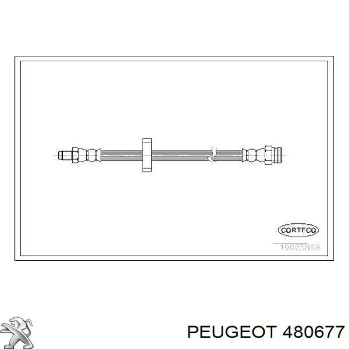 480677 Peugeot/Citroen шланг гальмівний задній