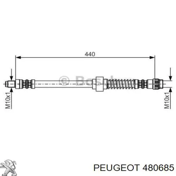Купити 480685 Peugeot/Citroen Гальмівні шланги передні