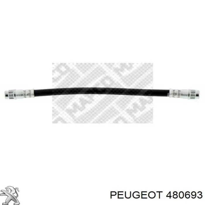 Купити 480693 Peugeot/Citroen Шланг гальмівний задній, лівий