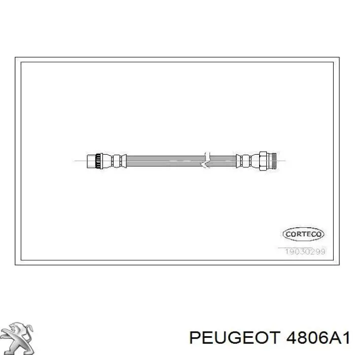 4806A1 Peugeot/Citroen шланг гальмівний задній