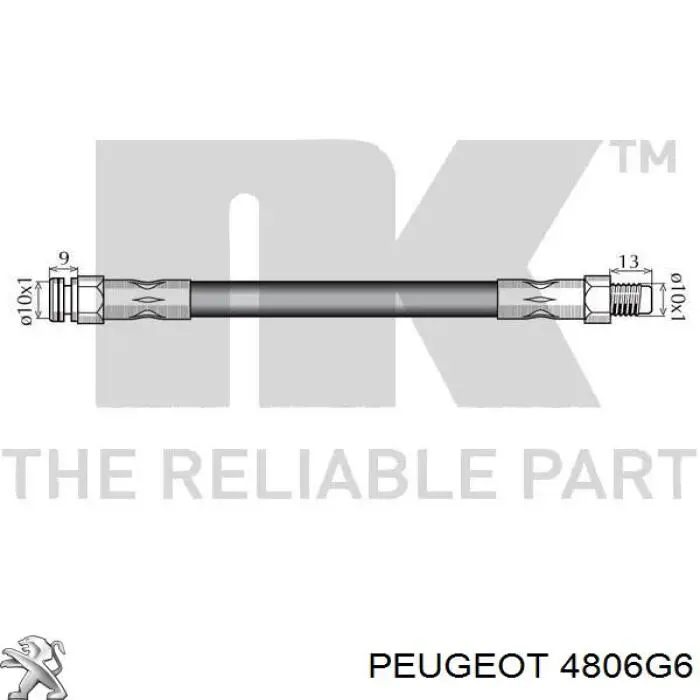 Купити 4806G6 Peugeot/Citroen Гальмівні шланги передні