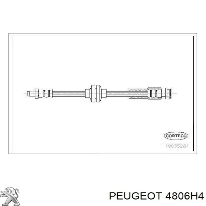 4806H4 Peugeot/Citroen шланг гальмівний задній