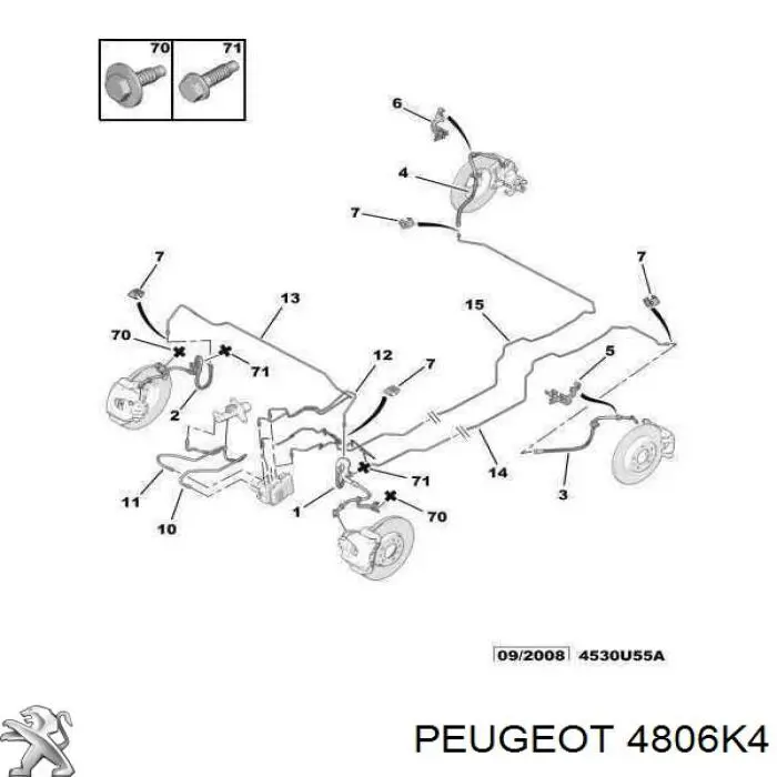 1987481684 Bosch Шланг гальмівний передній, лівий