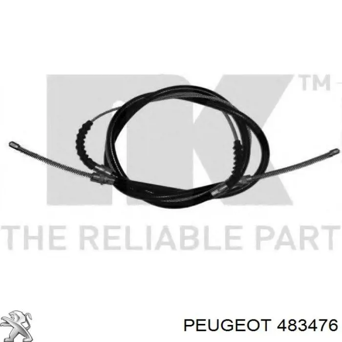 Купити 483476 Peugeot/Citroen Трос ручного гальма задній, правий/лівий