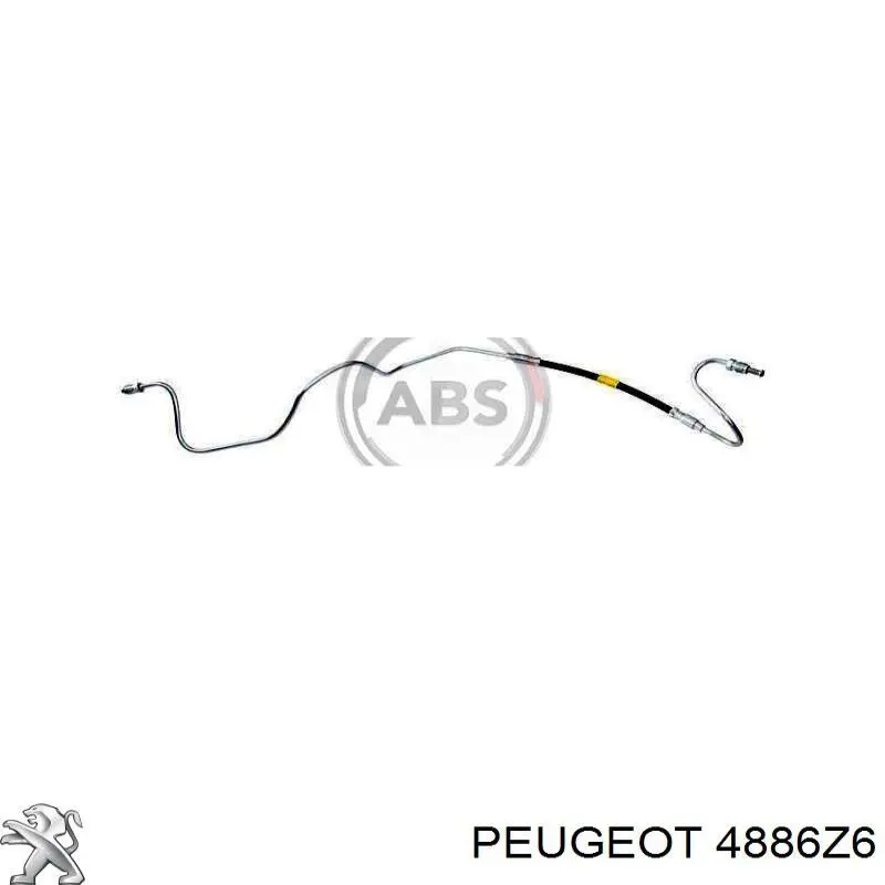 Шланг гальмівний задній, лівий Peugeot/Citroen 4886Z6 ціна, від 17.98 USD