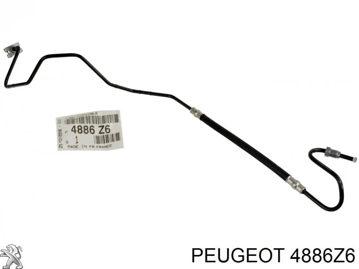 Шланг гальмівний задній, лівий Peugeot/Citroen 4886Z6
