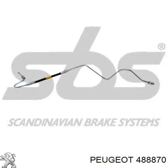 Шланг гальмівний задній, правий Peugeot/Citroen 488870 ціна, від 18.30 USD