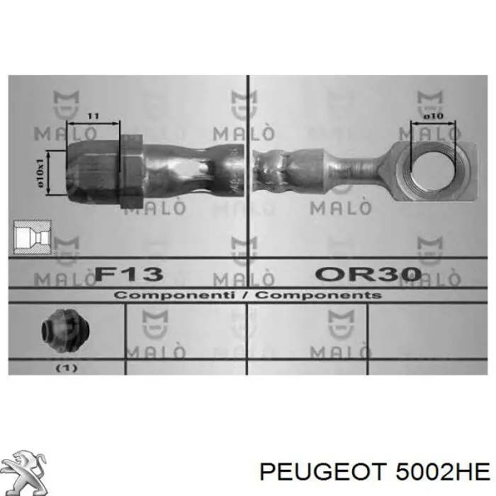 Пружина передня Peugeot/Citroen 5002HE ціна, від 48.98 USD