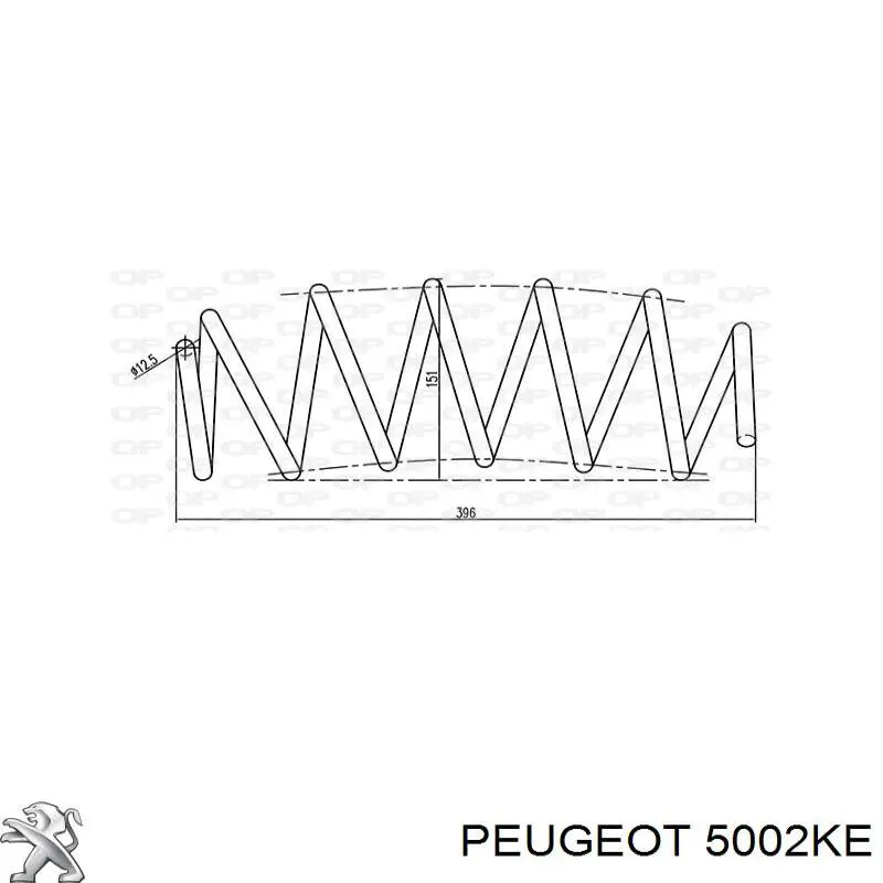Пружина передня 5002RR Peugeot/Citroen