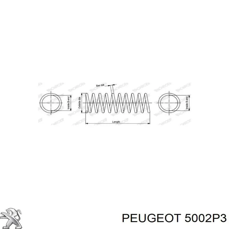 Пружина передня Peugeot/Citroen 5002P3 ціна, від 28.01 USD