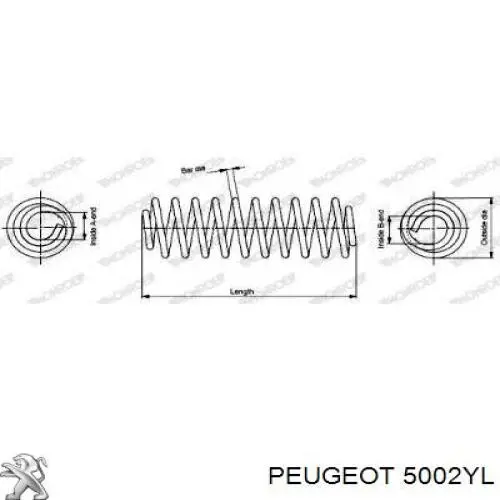 Пружина передня Peugeot/Citroen 5002YL ціна, від 19.69 USD