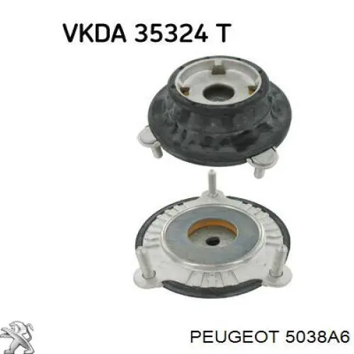 Опора стійки амортизатора переднього Peugeot/Citroen 5038A6 ціна, від 21.29 USD