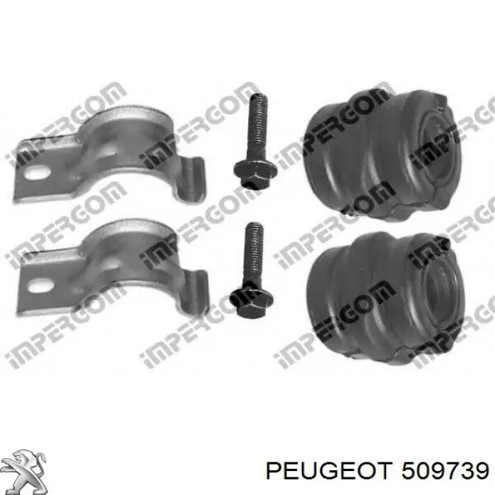 Купити 509739 Peugeot/Citroen Хомут кріплення втулки стабілізатора, переднього
