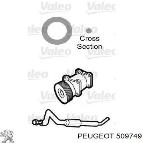 Хомут кріплення втулки стабілізатора, переднього на Peugeot 307 (3A, 3C)
