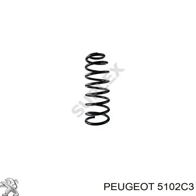 Пружина задня Peugeot/Citroen 5102C3 ціна, від 46.43 USD