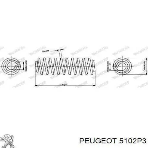 Пружина задня Peugeot/Citroen 5102P3 ціна, від 22.06 USD