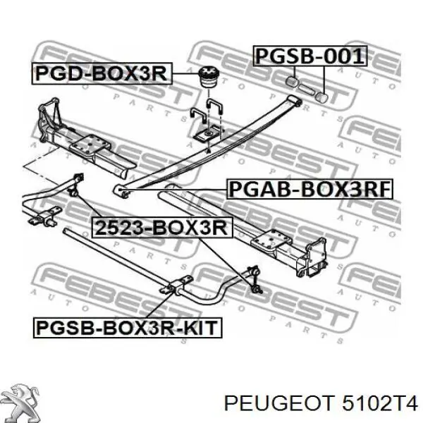 Ресори додаткові Peugeot/Citroen 5102T4 ціна, від 245.08 USD