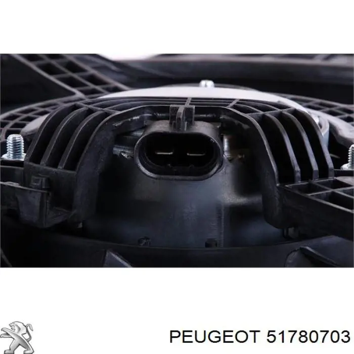 Купити 51780703 Peugeot/Citroen Дифузор радіатора охолодження, в зборі з двигуном і крильчаткою