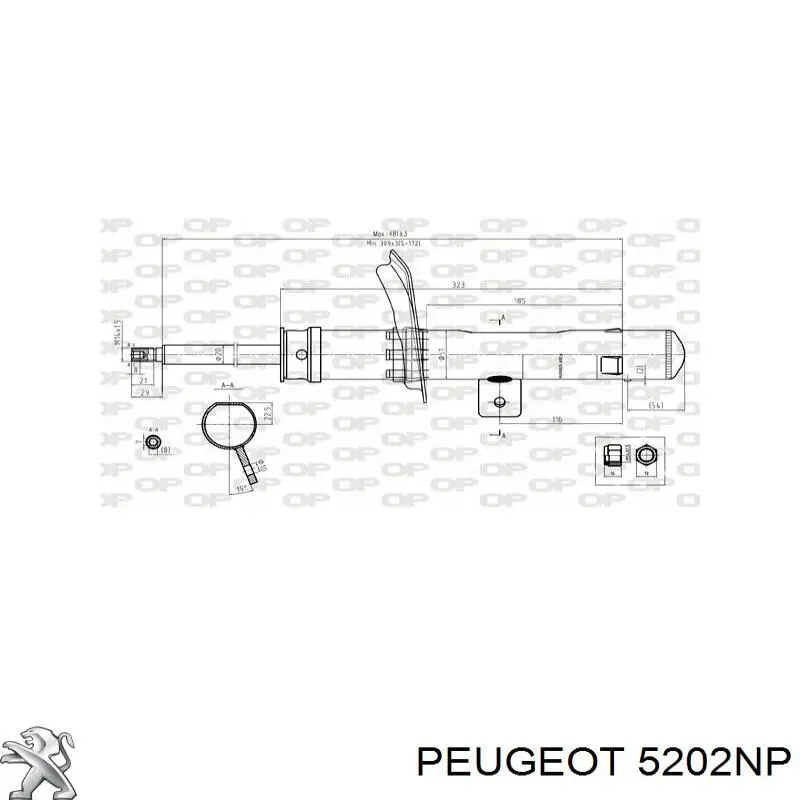 Стійка передня на Peugeot 206 SW 2E, K