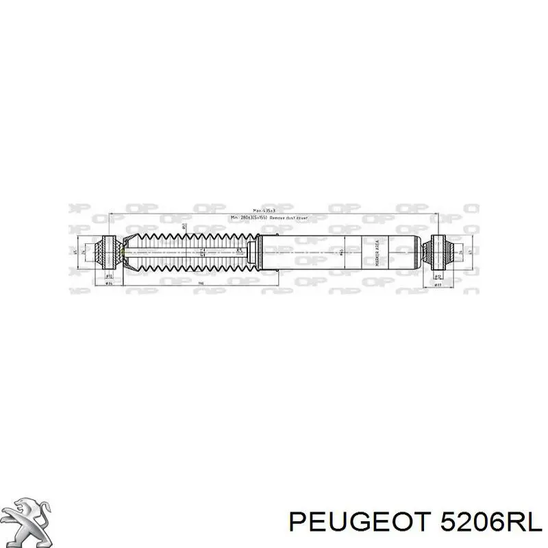 Амортизатор задній 5206ZZ Peugeot/Citroen