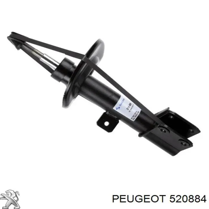 Амортизатор передній, правий Peugeot/Citroen 520884 ціна, від 40.36 USD
