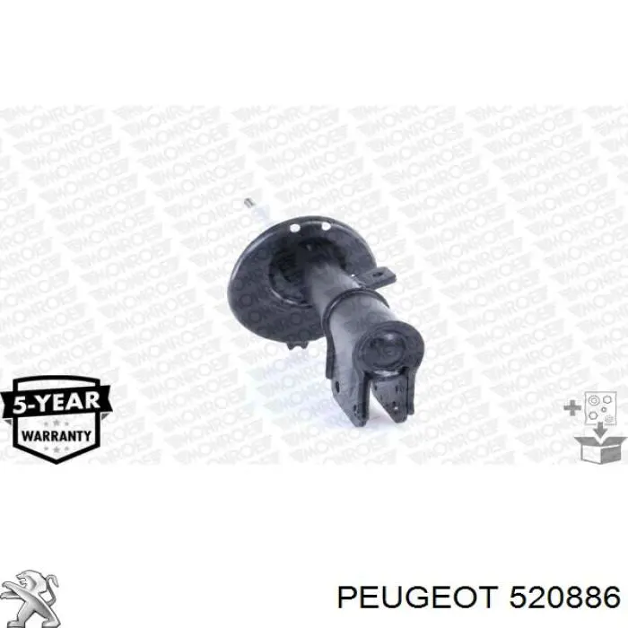 Купити 520886 Peugeot/Citroen Амортизатор передній, правий