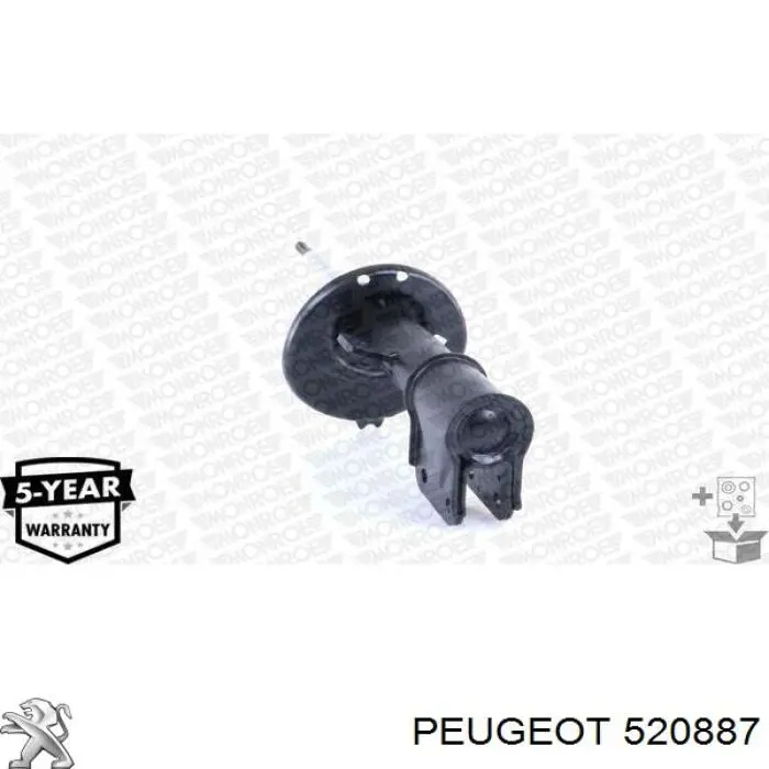 Амортизатор передньої підвіски, лівий Peugeot/Citroen 520887 ціна, від 40.36 USD