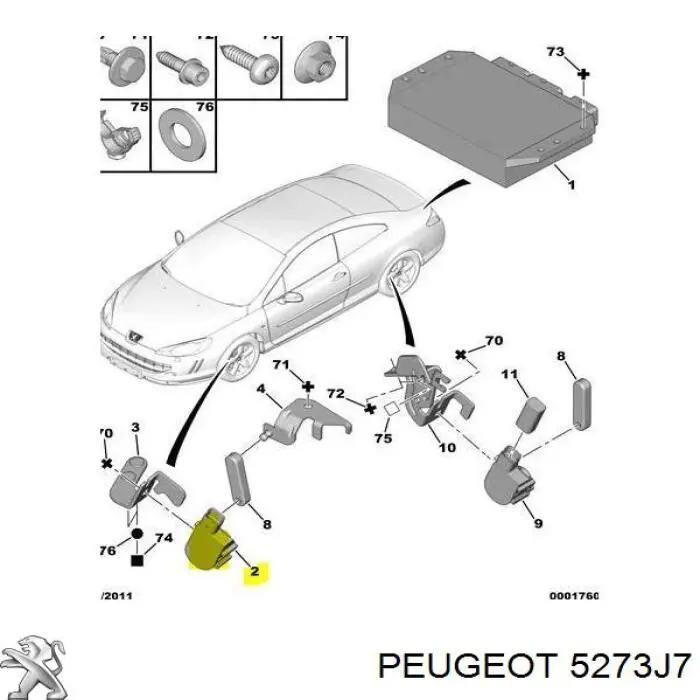  Peugeot/Citroen 5273J7 ціна, від 46.77 USD