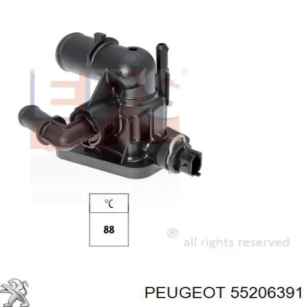 55206391 Peugeot/Citroen корпус термостата
