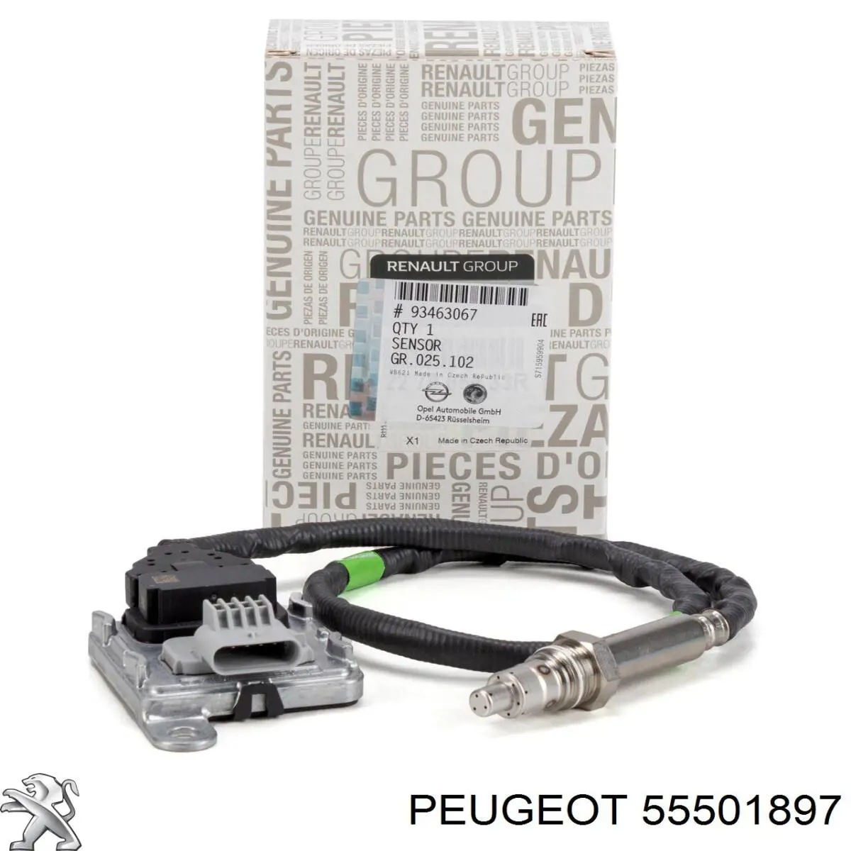 Купити 55501897 Peugeot/Citroen Датчик оксидів азоту NOX, задній