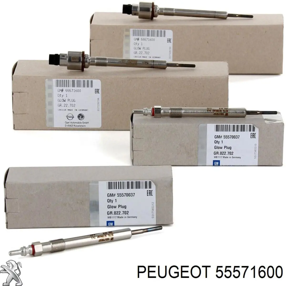 55571600 Peugeot/Citroen Свічки розжарювання