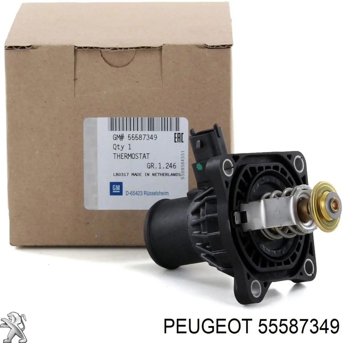 Купити 55587349 Peugeot/Citroen Термостат в корпусі