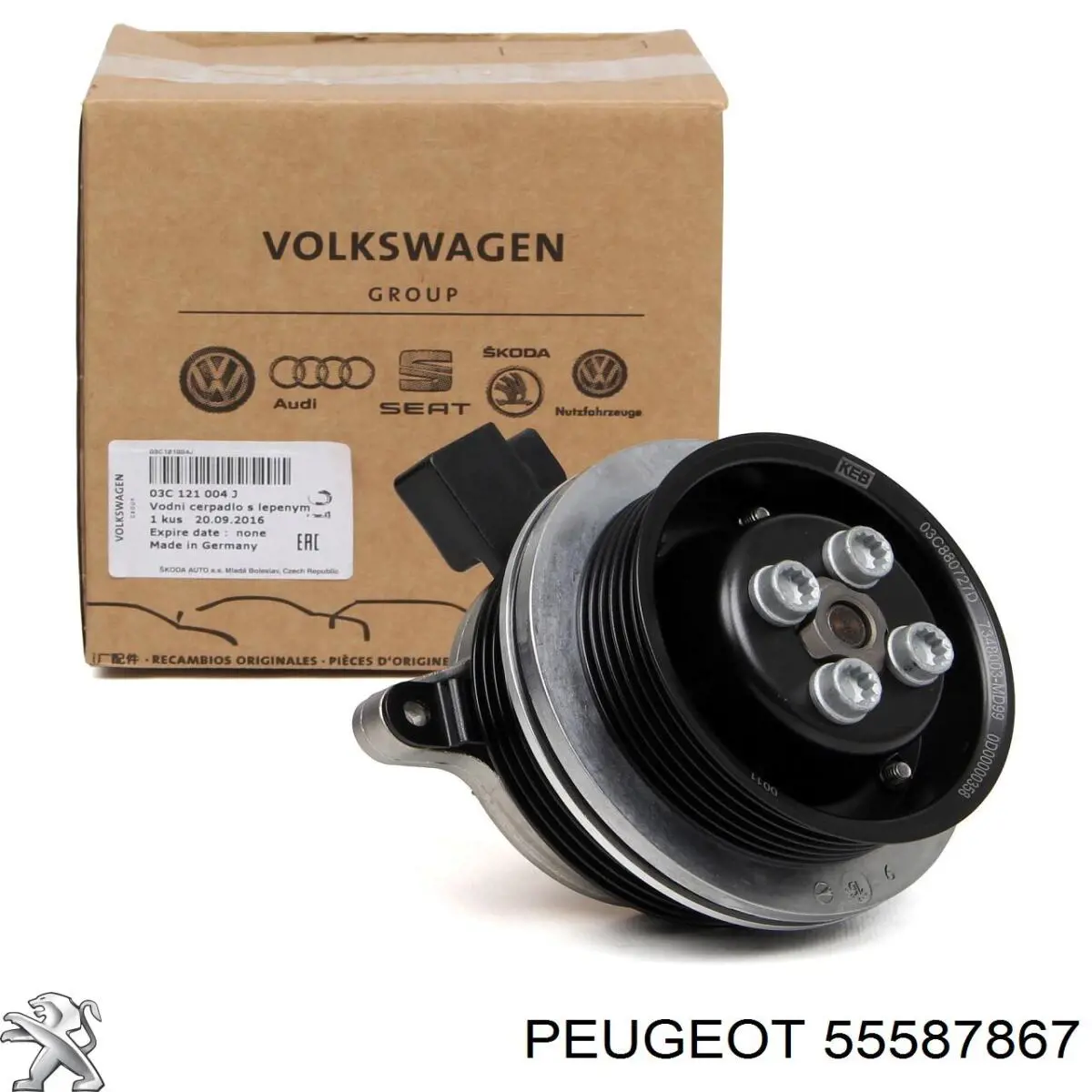 Помпа охолодження Peugeot/Citroen 55587867 ціна, від 23.65 USD